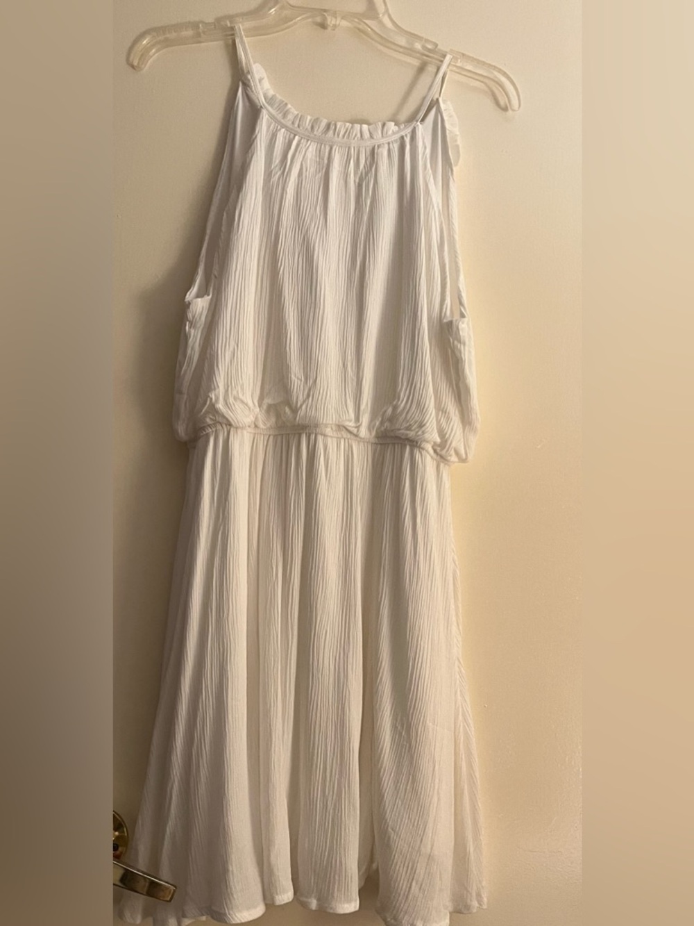 Blue Rain White Dress Size L NWT